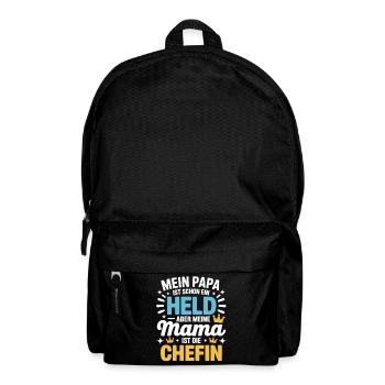 Mein Papa ist Held – aber Mama ist die Chefin - Backpack - black - Front