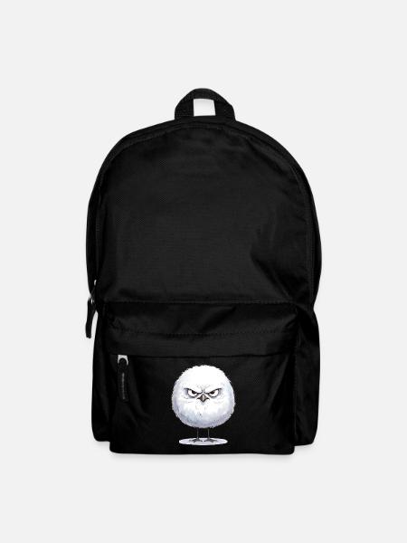 Grimmige runde Möwe - Rucksack - Schwarz