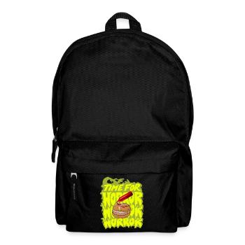 Bayrische Streetwear Halloween Leberkas Ketchup - Rucksack - Schwarz - Vorne