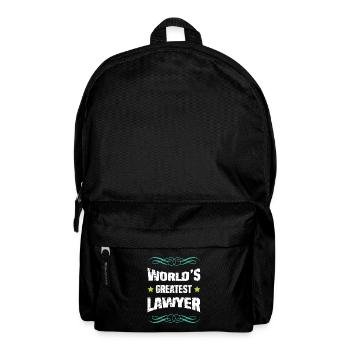 World's Greatest Lawyer Design - Rucksack - Schwarz - Vorne