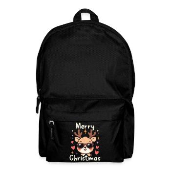 Frohe Weihnachten - Rucksack - Schwarz - Vorne