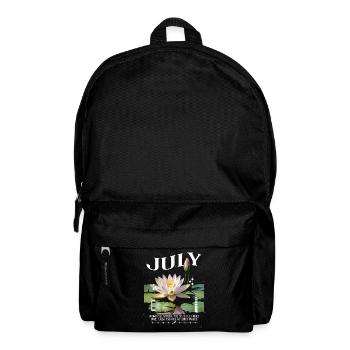 Birth Flowers Birth Flower July Water Lily - Backpack - black - Front
