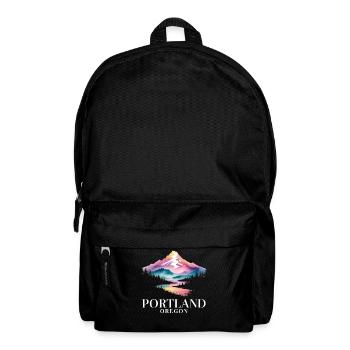 Portland, Oregon Mountain Sunset Scenic View - Rucksack - Schwarz - Vorne