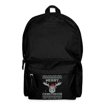 Merry Christmoose - Funny Ugly Christmas Design - Backpack - black - Front