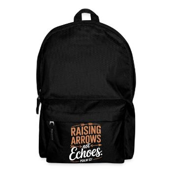 Arrows do not educate echoes Psalm 127 - Backpack - black - Front