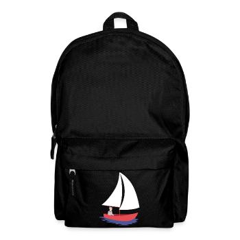 Nautic Design Sailboat Serenity in Red Hull - Backpack - black - Front