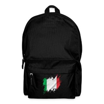 Drapeau italien, style déchiré - Sac à dos - noir - Devant