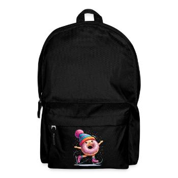 Donut auf Schlittschuhen mit Konfetti - Backpack - black - Front