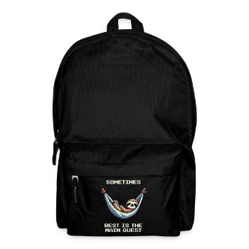 Manchmal ist Ausruhen die Hauptquest | Balance - Rucksack - Schwarz - Vorne
