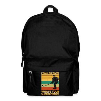 Hockey Eishockey Eishockeyspieler Geschenk - Backpack - black - Front
