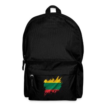 Lithuanian flag, torn style - Backpack - black - Front