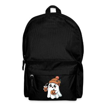 Niedliches Geist Mit Pumpkin Spice Latte Und - Rucksack - Schwarz - Vorne