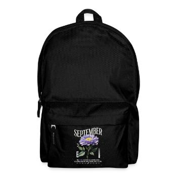 Birth Flowers Birth Flower September Aster - Backpack - black - Front