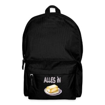 Alles In Butter Humorvolle Illustration - Rucksack - Schwarz - Vorne