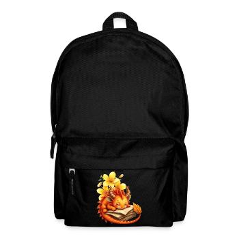 Sleepy Dragon on Autumn Book - Backpack - black - Front