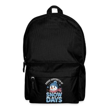 Proud Supporter Of Snow Days Snow Day Winter - Rucksack - Schwarz - Vorne