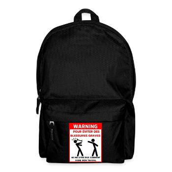 Safety warning t - Backpack - black - Front