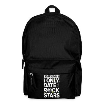 Festival Sorry Boys I Only Date Rock Stars Groupie - Rucksack - Schwarz - Vorne