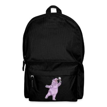 Nilpferd Rotwein - Rucksack - Schwarz - Vorne
