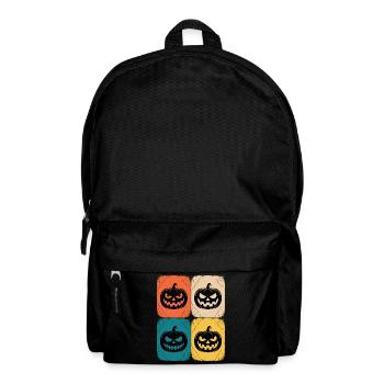 Retro Pumpkin Halloween Pop Art Style - Backpack - black - Front
