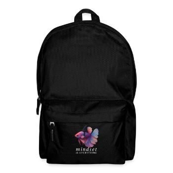 Mindset Fighting Fish Helmet, Motivational Saying  - Backpack - black - Front