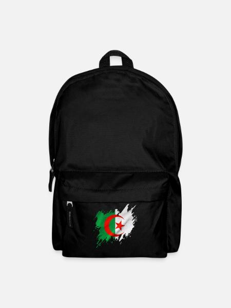 Drapeau de l’Algérie, style déchiré - Sac à dos - noir