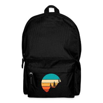 Wandern Wanderer Bergsteiger Geschenk - Rucksack - Schwarz - Vorne