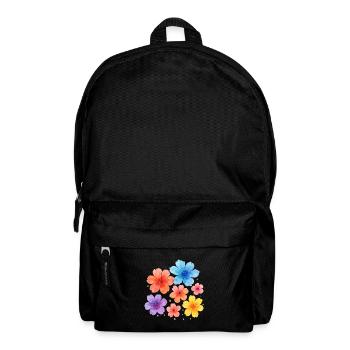 Aquarell Blumen – zart & feminin - Rucksack - Schwarz - Vorne