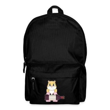 Bouteille de vin rouge pour hamster - Sac à dos - noir - Devant