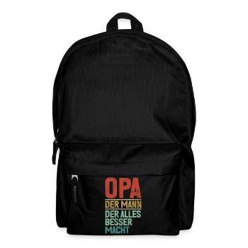 Opa Der Mann Der Alles Besser Macht Retro - Rucksack - Schwarz - Vorne
