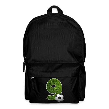 NR. 9 NUMMER 9 FUßBALL 9. GEBURTSTAG - Rucksack - Schwarz - Vorne