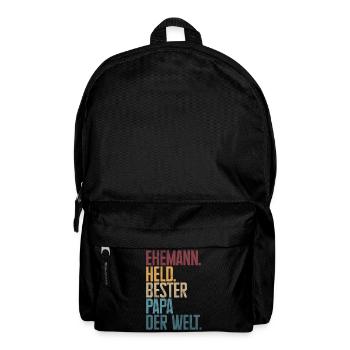 Mari Héros Meilleur Papa Au Monde Rétro - Sac à dos - noir - Devant