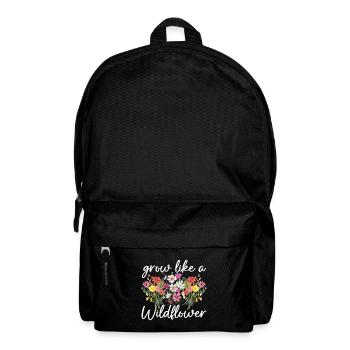 Grandir comme une fleur sauvage - Sac à dos - noir - Devant