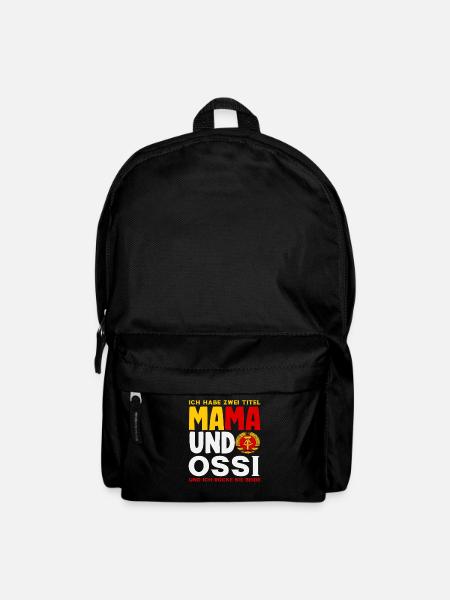 Mama Ossi Spruch Rocke Beide DDR Stolz - Rucksack - Schwarz