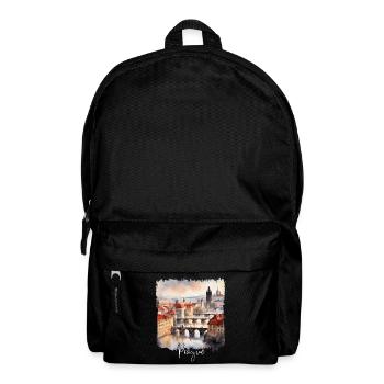 Watercolour from Prague, Prague Czech Republic - Backpack - black - Front