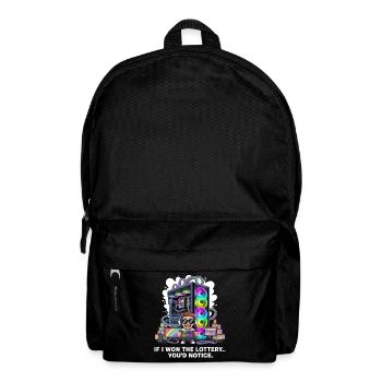 C’est drôle si je gagnais à la loterie, vous remarqueriez un yacht - Sac à dos - noir - Devant