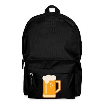 Beer Glass Illustration in Minimal Style - Backpack - black - Front