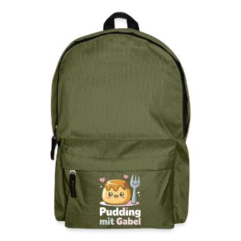 Pudding à la fourchette - Sac à dos - vert olive - Devant