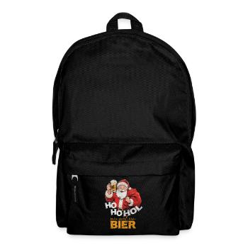 Ho ho Hol mir mal ein Bier Weihnachtsmann - Rucksack - Schwarz - Vorne