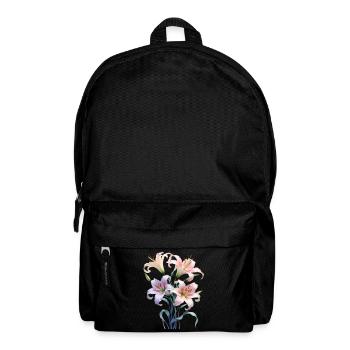 Pastell Lilienstrauß - Rucksack - Schwarz - Vorne