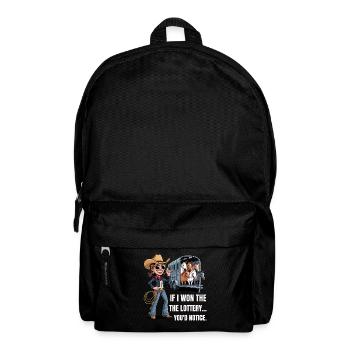 Funny If I Won The Lottery You'd Notice Yacht boat - Backpack - black - Front