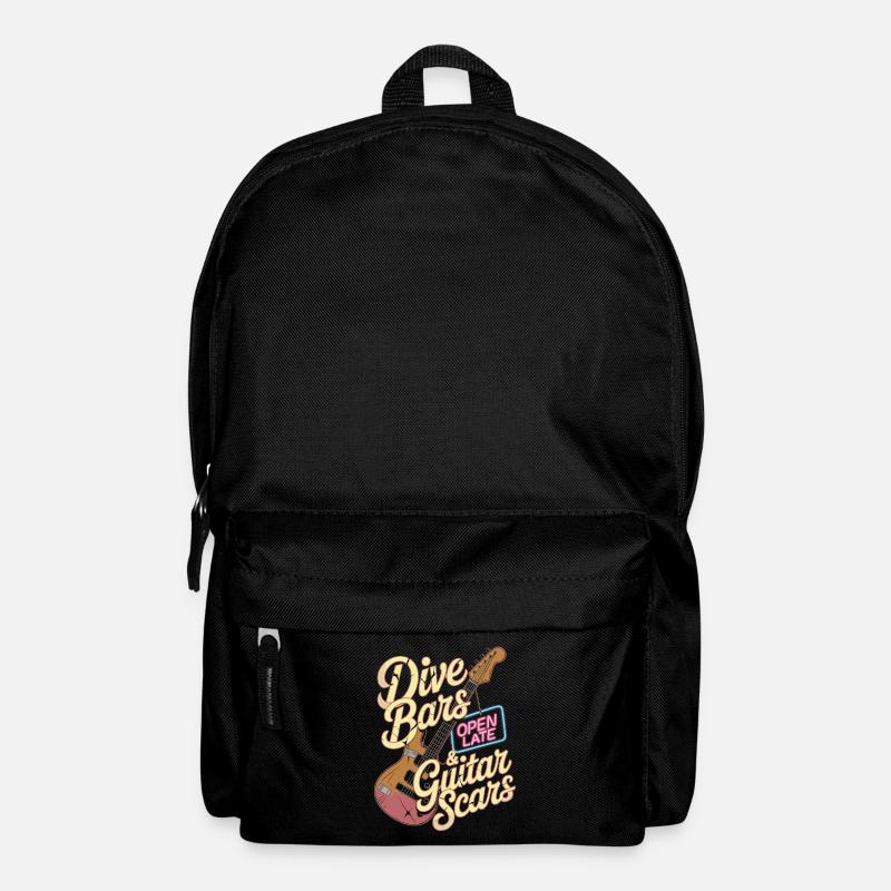 Dive Bars & Guitar Scars Punk Rock Music - Rucksack - Schwarz