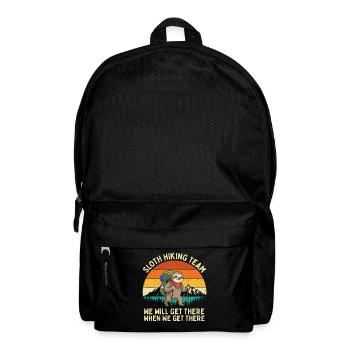 Sloth Hiking Team We’ll Get There Funny Hiking - Backpack - black - Front