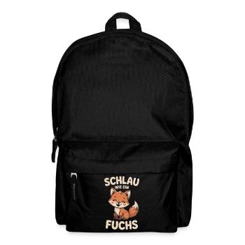 Schlau Wie Ein Fuchs Niedlich - Rucksack - Schwarz - Vorne