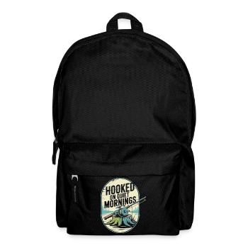  Hooked on Quiet Mornings Fishing Enthusiast - Backpack - black - Front