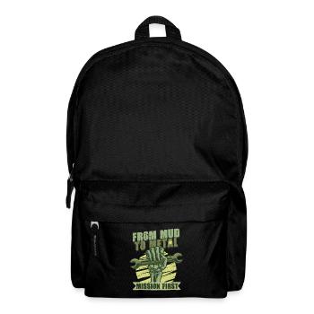 Mécanique militaire : de la boue au métal - Sac à dos - noir - Devant