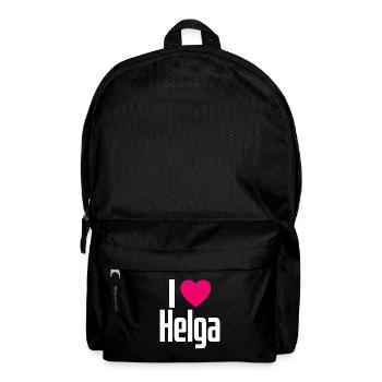 I Love Helga Pinkes Herz Ich liebe Helga - Rucksack - Schwarz - Vorne