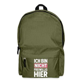 I'm Not Here Voluntarily Anti Smalltalk Office - Backpack - olive green - Front