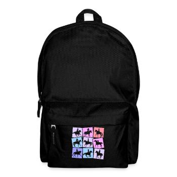 Horse Riding Rider Horses Women Children Girls - Backpack - black - Front