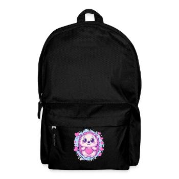 Kuscheliger Igel mit Herz - Rucksack - Schwarz - Vorne